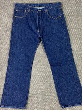 Levi's 501 Jeans Men's 38 x 30 Measures 37 x 29 Blue Cotton Button Fly Denim